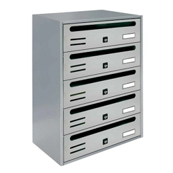 vendita online Casellario postale 5 posti orizzontale interno - cubo rivista Cassette postali, bacheche e casellari Alubox